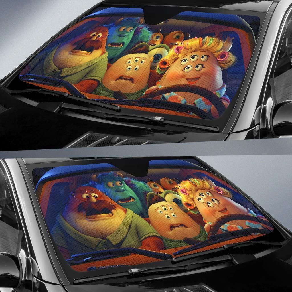  Monster University Windshield Sun Shade Monster University All Main Characters Car Sun Shade