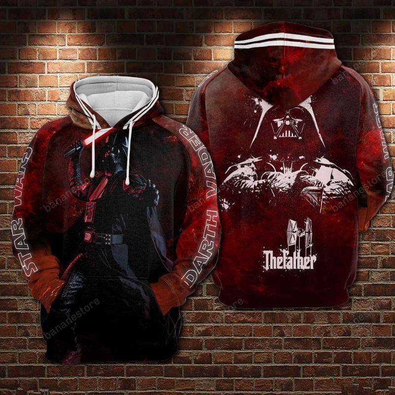  SW Hoodie SW Darth Vader The Father Red Hoodie Apparel For SW Fan   