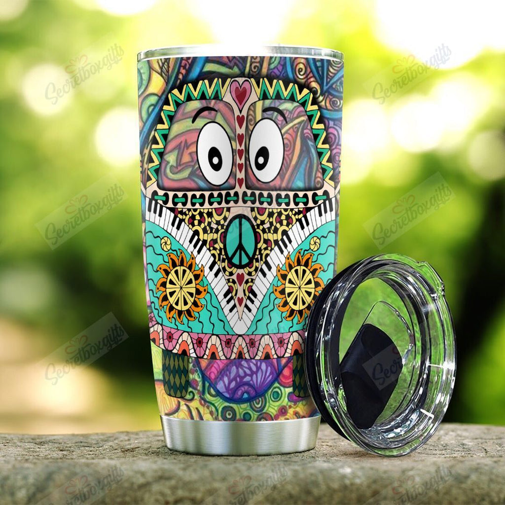  Hippie Tumbler Cup 20 Oz Van With Eyes Mandala Style Multicolor Hippie Tumbler 20 Oz