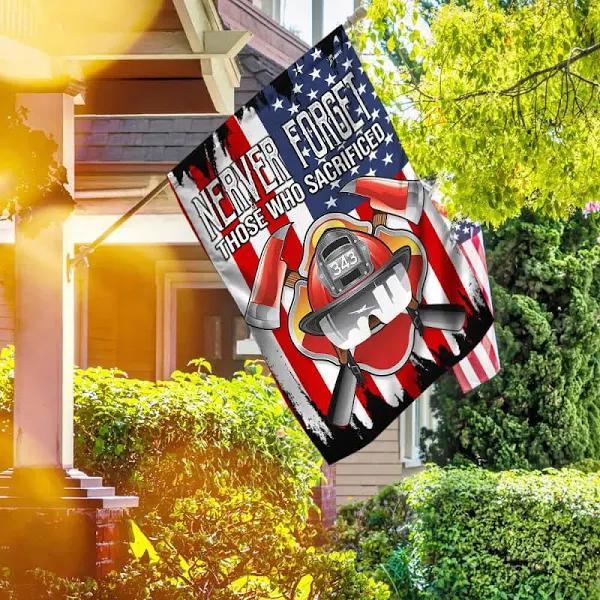 Gifury Patriot Day House Flag September 11th Flags Never Forget Those Who Sacrificed Firefighter American Flag House Flag Patriot Day Flags 2022