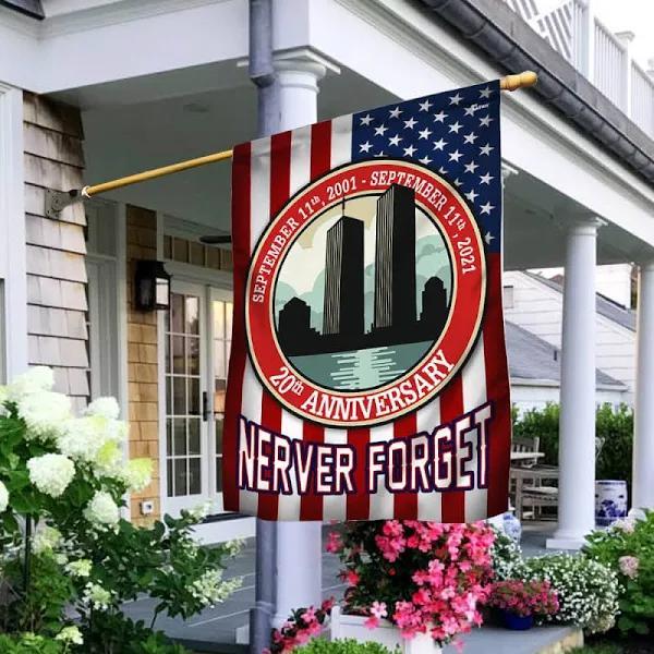 Gifury Patriot Day House Flag September 11th Flags September 11th 2001 Never Forget 20th Anniversary Red House Flag Patriot Day Flags 2022