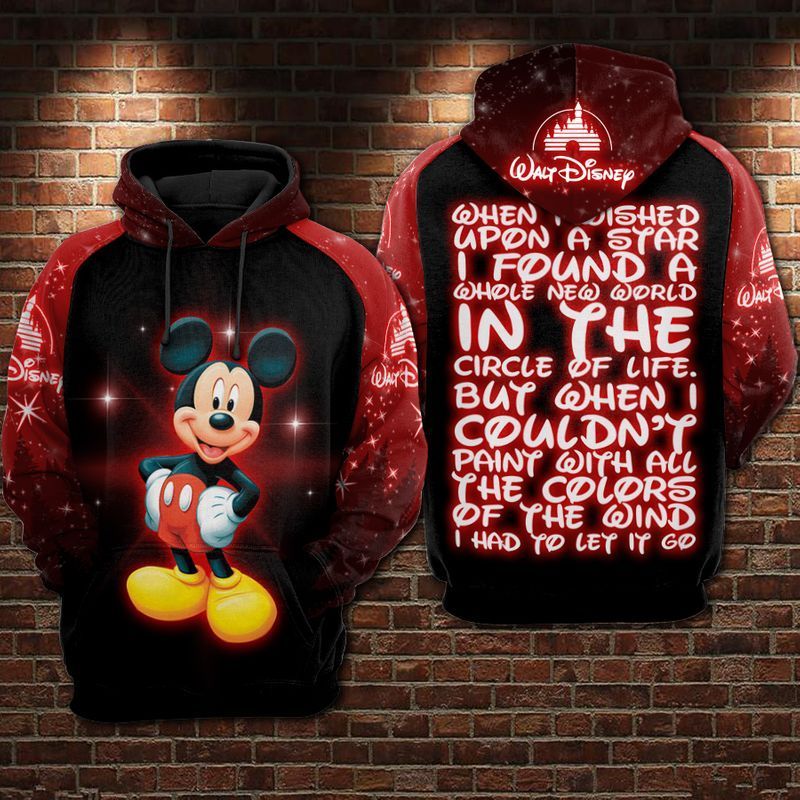  DN Hoodie MN Hoodie When I Wished Upon A Star I Found A Whole New World Red Black Hoodie