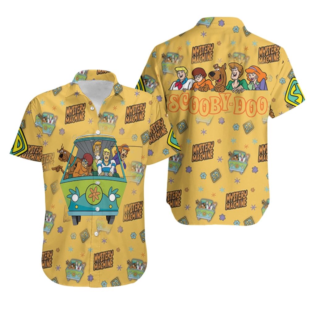  Scooby-Doo Hawaiian Shirt Scooby-Doo And Team Mystery Machine Hawaii Shirt Scooby-Doo Aloha Shirt 