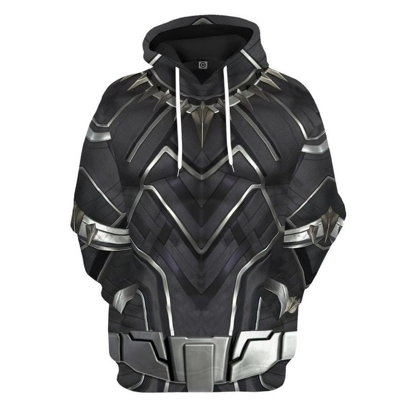 MV Hoodie Black Panther Hoodie Black Panther Suit Costume Black Hoodie