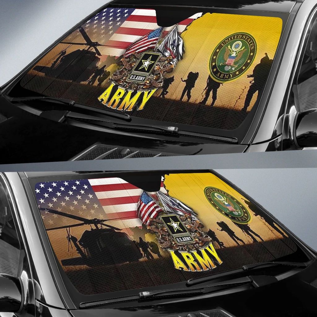 Veteran Car Sun Shade United States Army Logo Windshield Sun Shade – Gifury