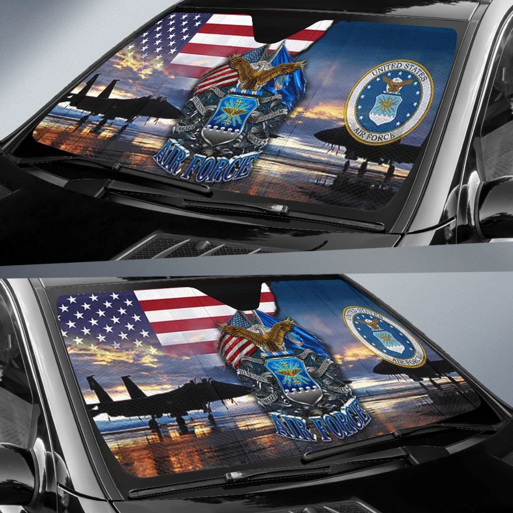 Veteran Car Sun Shade United States Air Force Logo Windshield Sun Shade