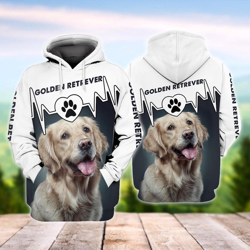 Gifury Dog Golden Retriever Hoodie Golden Retriever Black White Hoodie Dog Hoodie Dog Apparel 2022