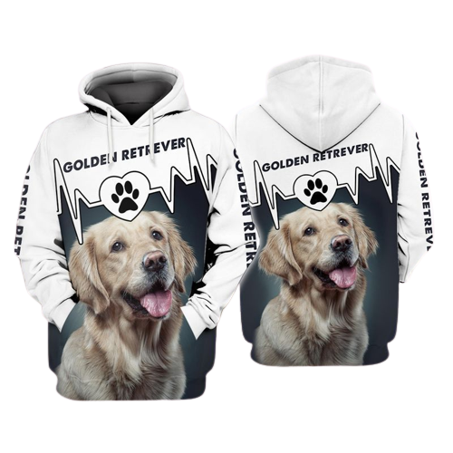 Gifury Dog Golden Retriever Hoodie Golden Retriever Black White Hoodie Dog Hoodie Dog Apparel 2023