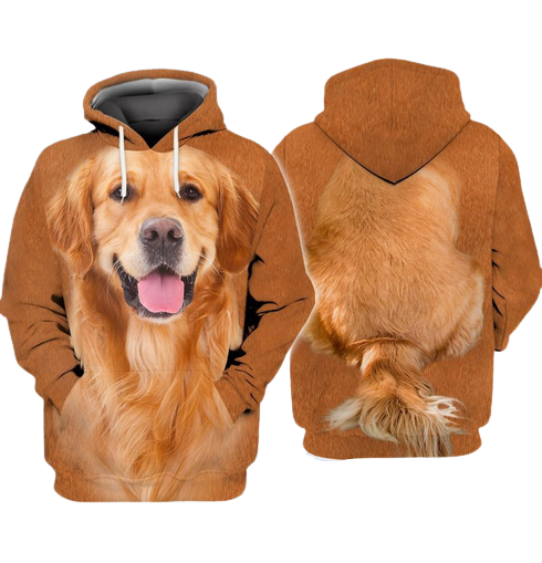 Gifury Dog Golden Retriever Hoodie Golden Retriever Lover Custome Hoodie Dog Hoodie Dog Apparel 2023