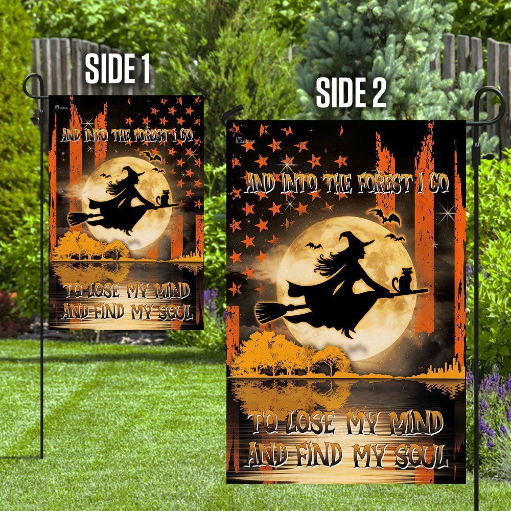 Gifury Halloween Flags And Into The Forest I Go To Lose My Mind To Find My Soul Flag Halloween Garden Flag 2024