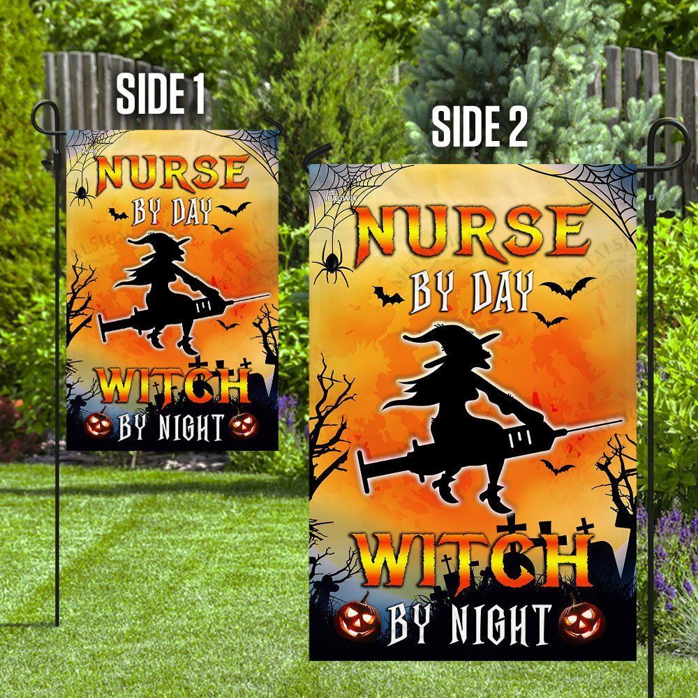 Gifury Halloween Flag Nurse By Day Witch By Night Flag Halloween Garden Flag 2024