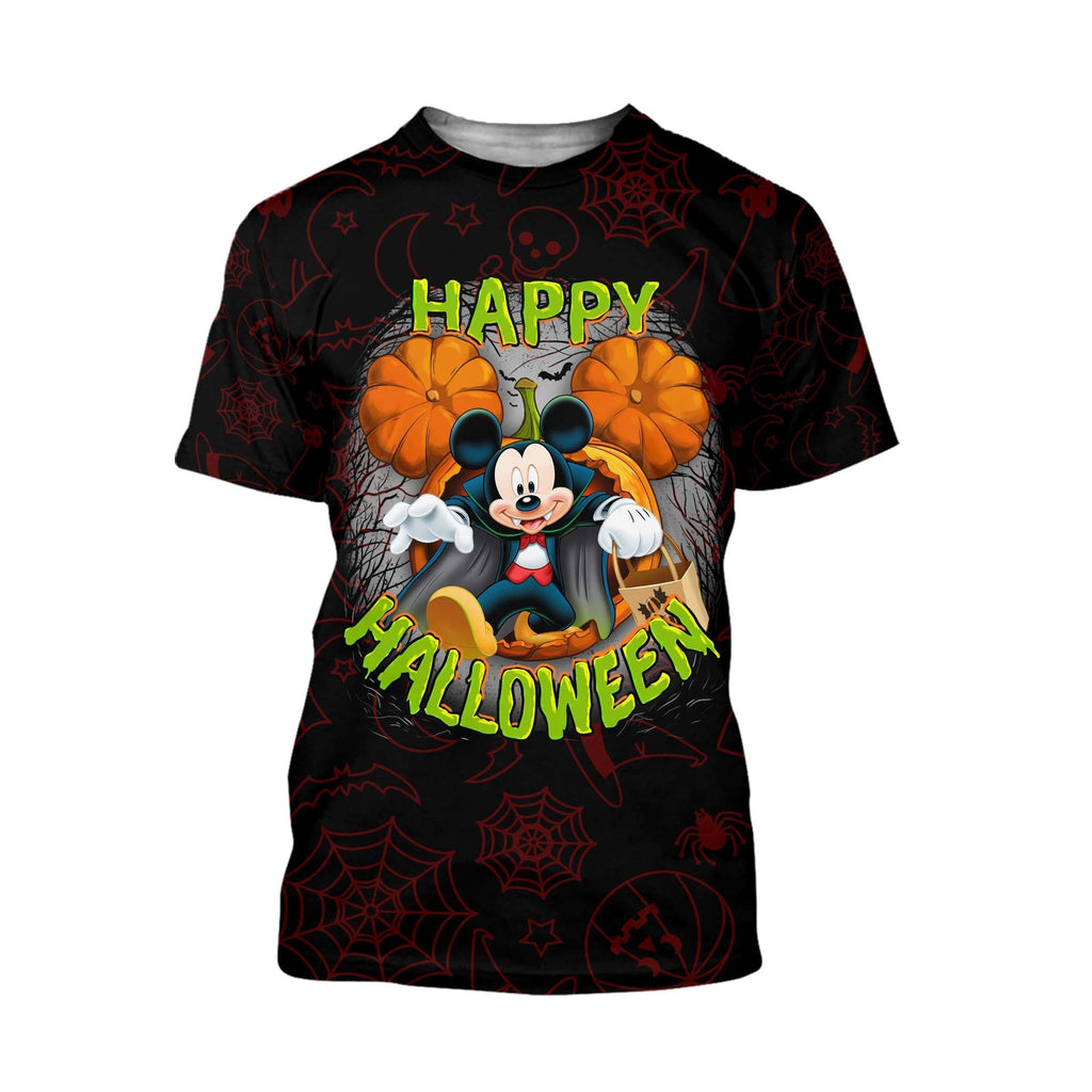  DN Halloween Shirt MK Mouse Shirt MK Mouse Happy Halloween Spooky Night Black T-shirt