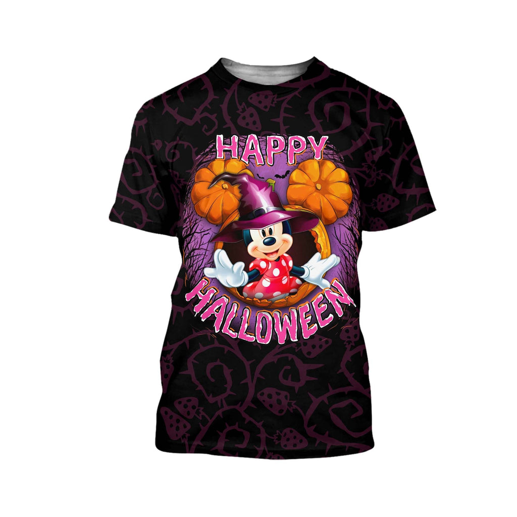  DN Halloween Shirt MN Mouse Shirt MN Mouse Happy Halloween Spooky Night Black T-shirt