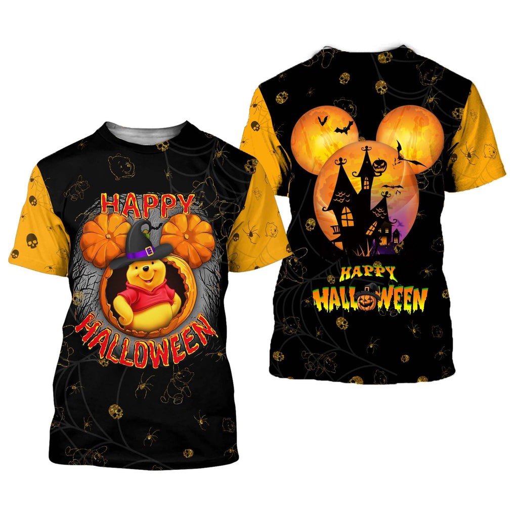  DN Halloween Shirt WTP Shirt Pooh Happy Halloween Spooky Night Black T-shirt