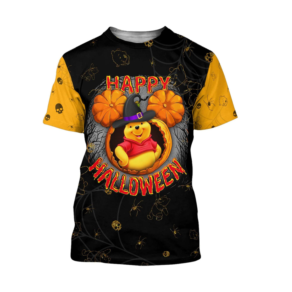  DN Halloween Shirt WTP Shirt Pooh Happy Halloween Spooky Night Black T-shirt