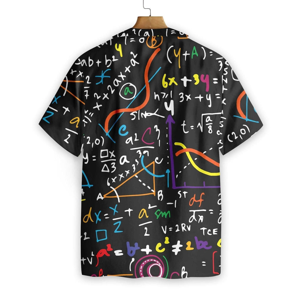 Math Hawaii Shirt Math Number Colorful Black Aloha Shirt Math Shirt