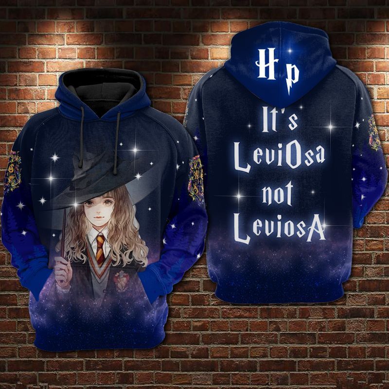 HP Hoodie Hermione It's Leviosa not Leviosa Blue Hoodie