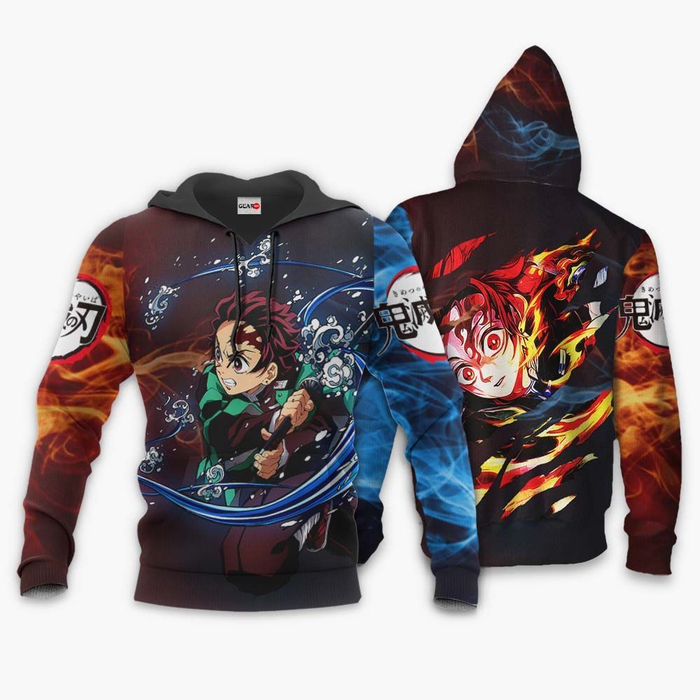  Demon Slayer Hoodie Tanjiro Sun And Water Breathing Hoodie