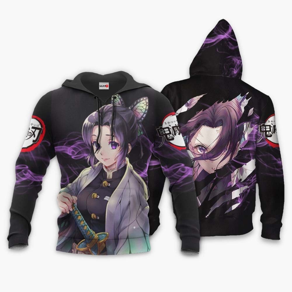  Demon Slayer Hoodie Shinobu Kocho Black Hoodie