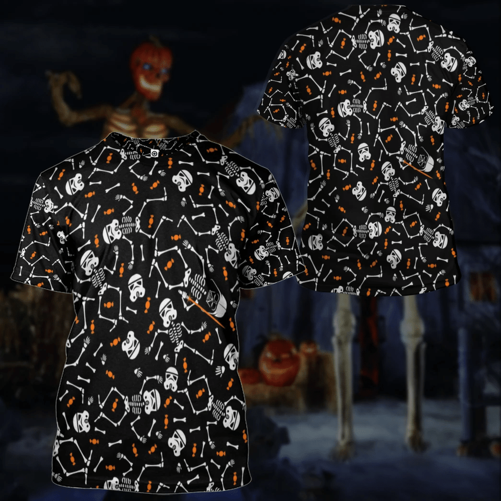 SW Halloween Shirt SW Halloween Stormtrooper Skeleton Black Hoodie SW Halloween Hoodie