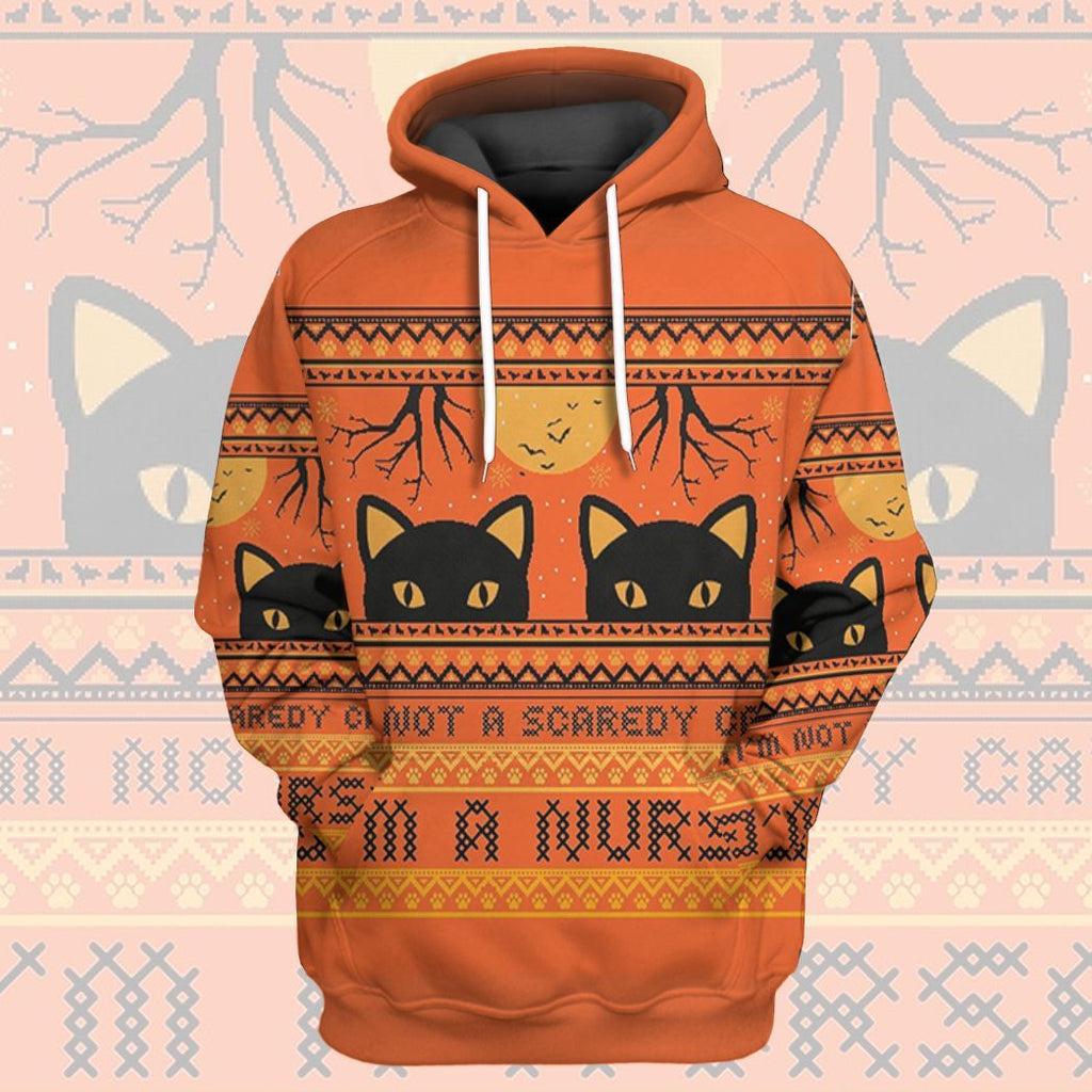 Gifury Halloween Shirt Halloween Apparel Black Cat Halloween I'm Not A Scaredy Orange Hoodie Halloween Hoodie 2026