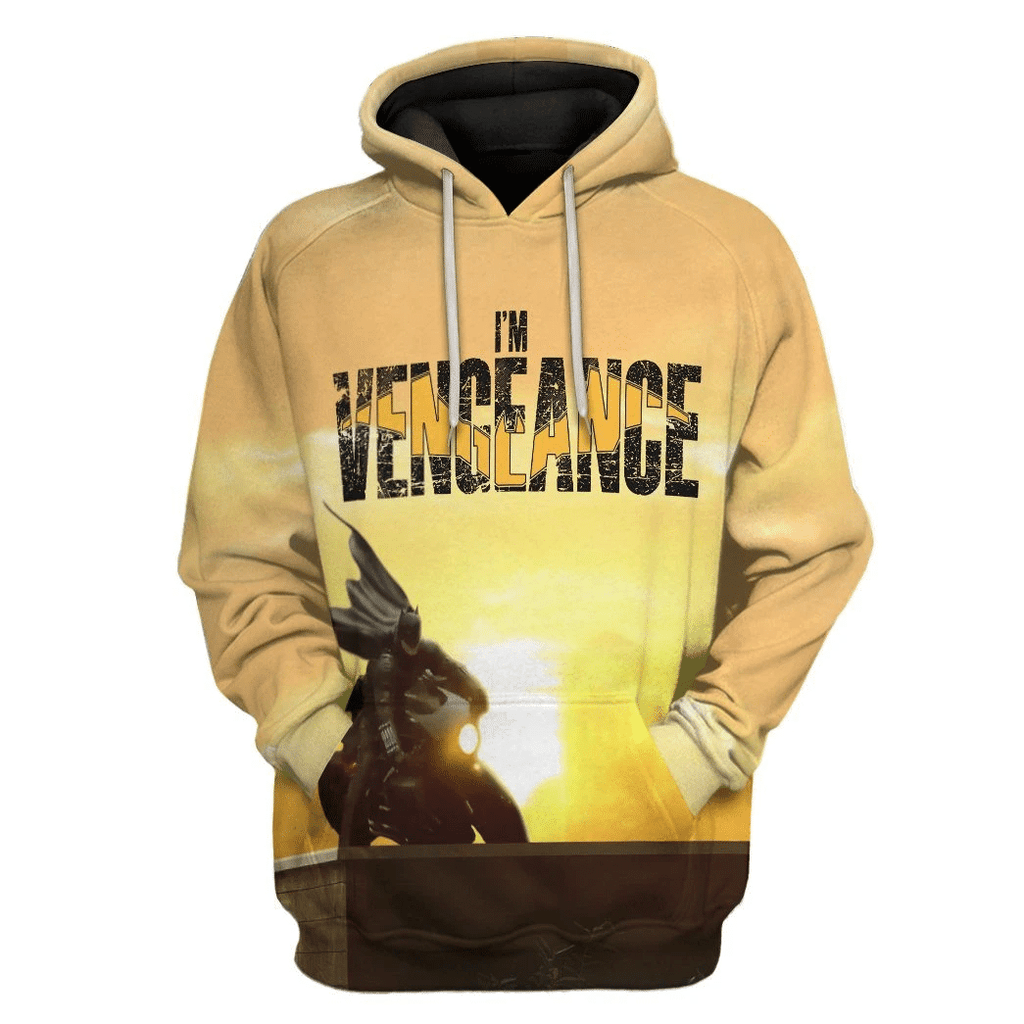  Batman Hoodie The Batman I'm Vengeance Yellow Hoodie