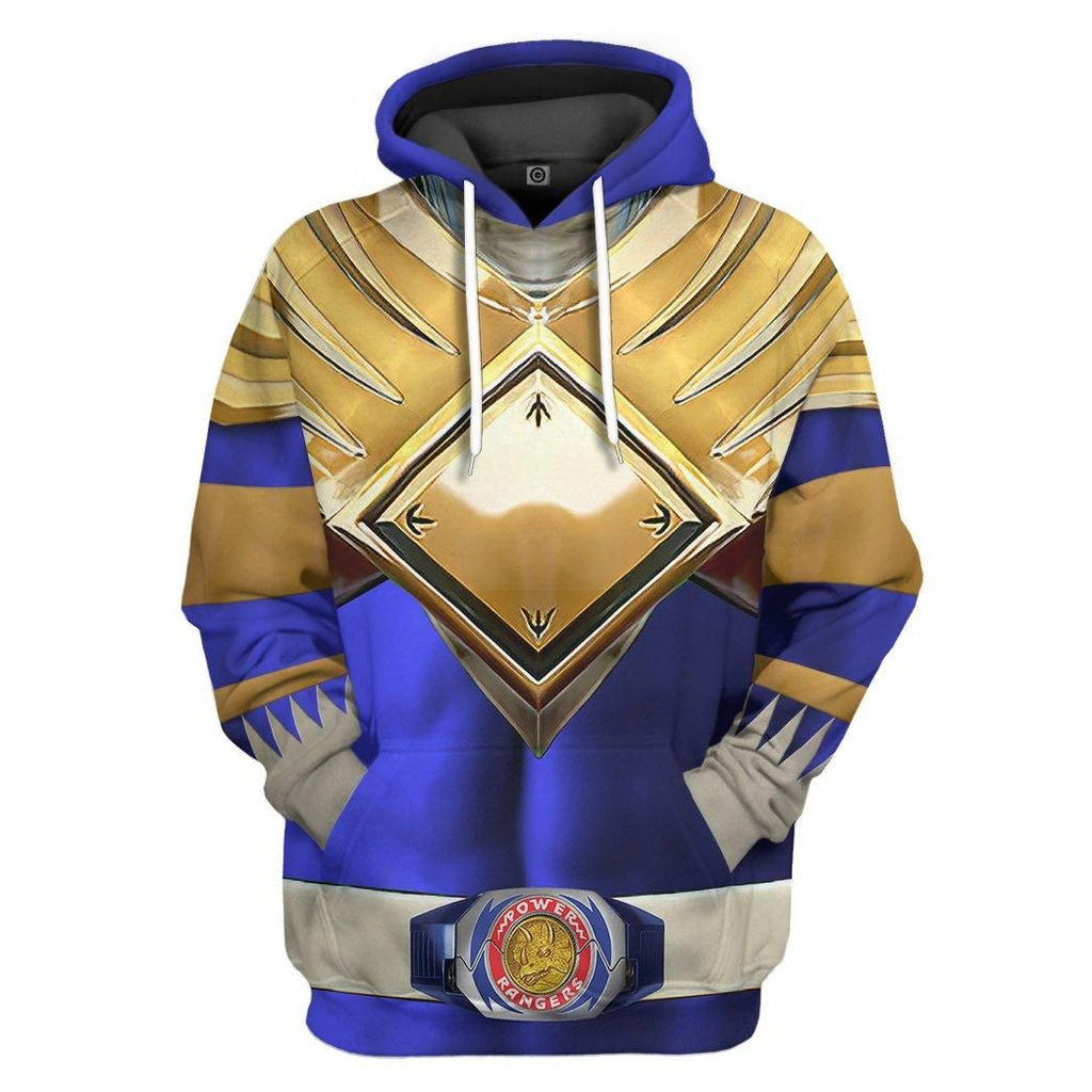 Power Ranger Hoodie Mighty Morphin Blue Power Rangers Custome Hoodie