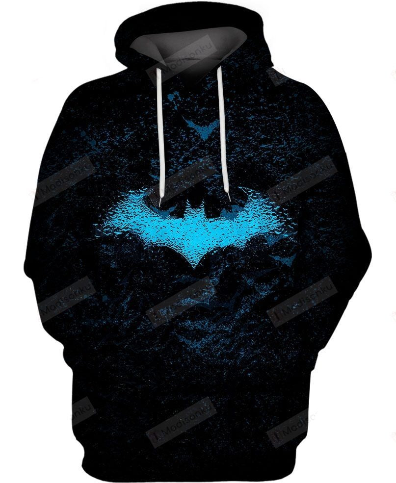  Batman Hoodie Batman Emblem Black Blue hoodie