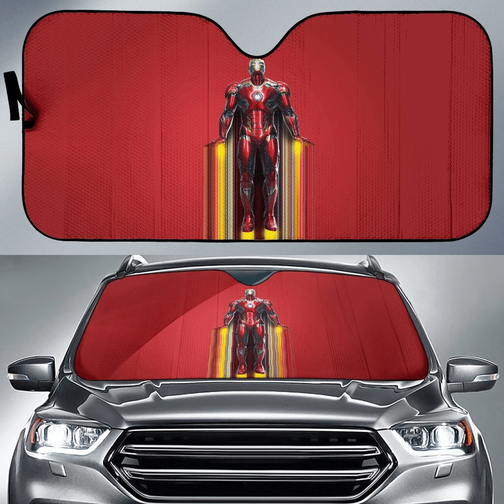 MV Ironman Windshield Shade Iron Man Avengers Marvel Start Flying Car Sun Shade MV Ironman Car Sun Shade