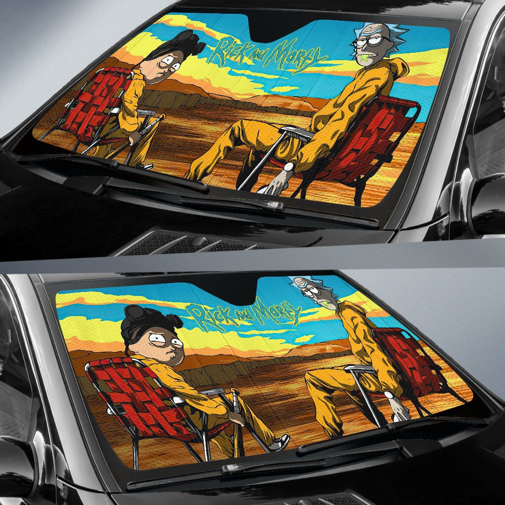 Rick And Morty Windshield Shade Rick Sanchez X Breaking Bad Car Sun Shade Rick And Morty Car Sun Shade