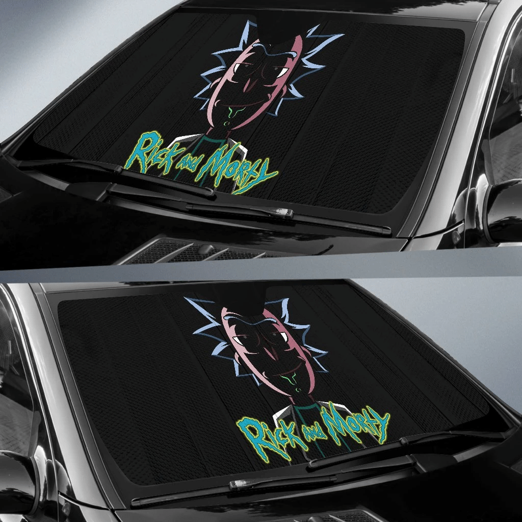 Rick And Morty Windshield Shade Rick Sanchez Scary Face Car Sun Shade Rick And Morty Car Sun Shade