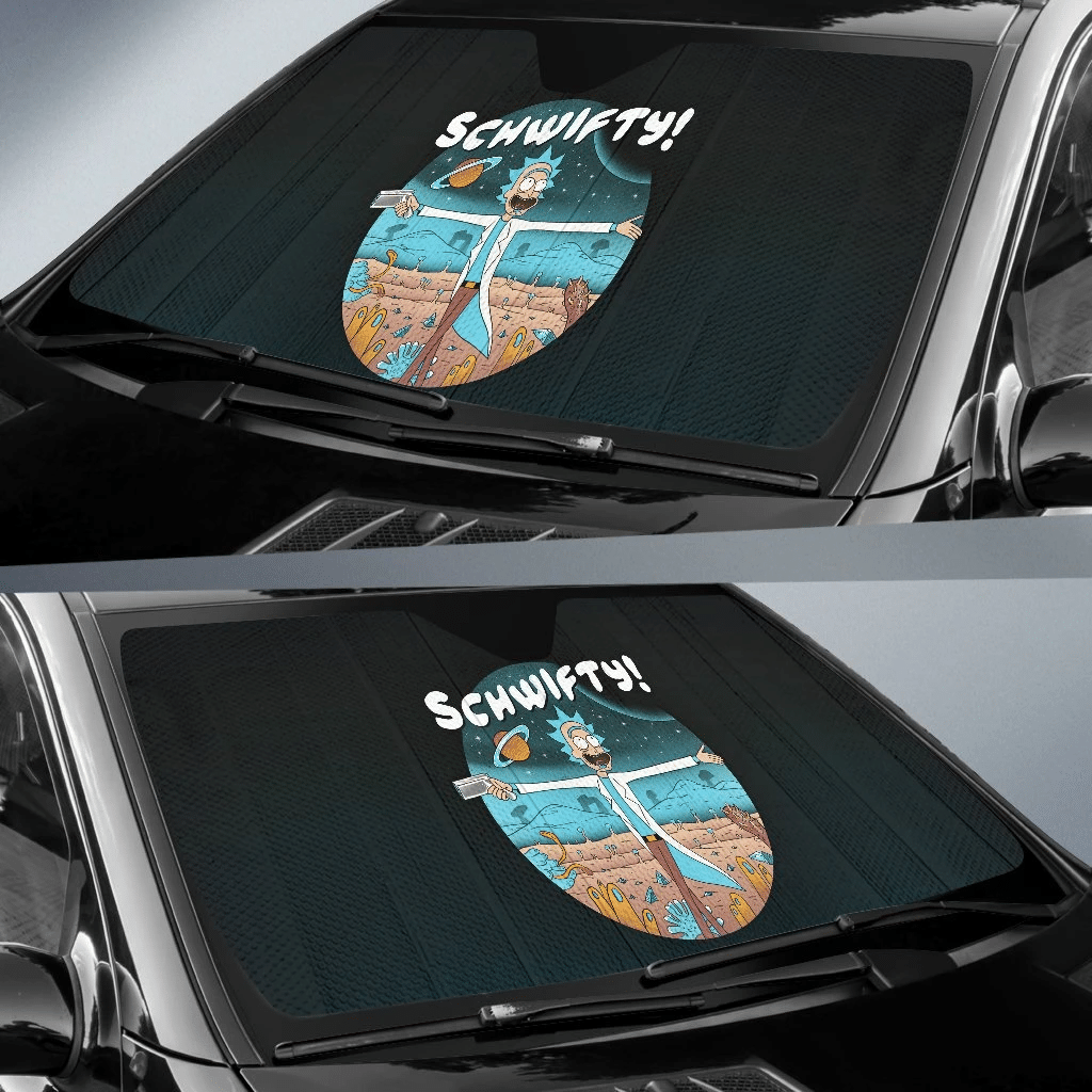 Rick And Morty Windshield Shade Rick Sanchez Schwifty Car Sun Shade Rick And Morty Car Sun Shade