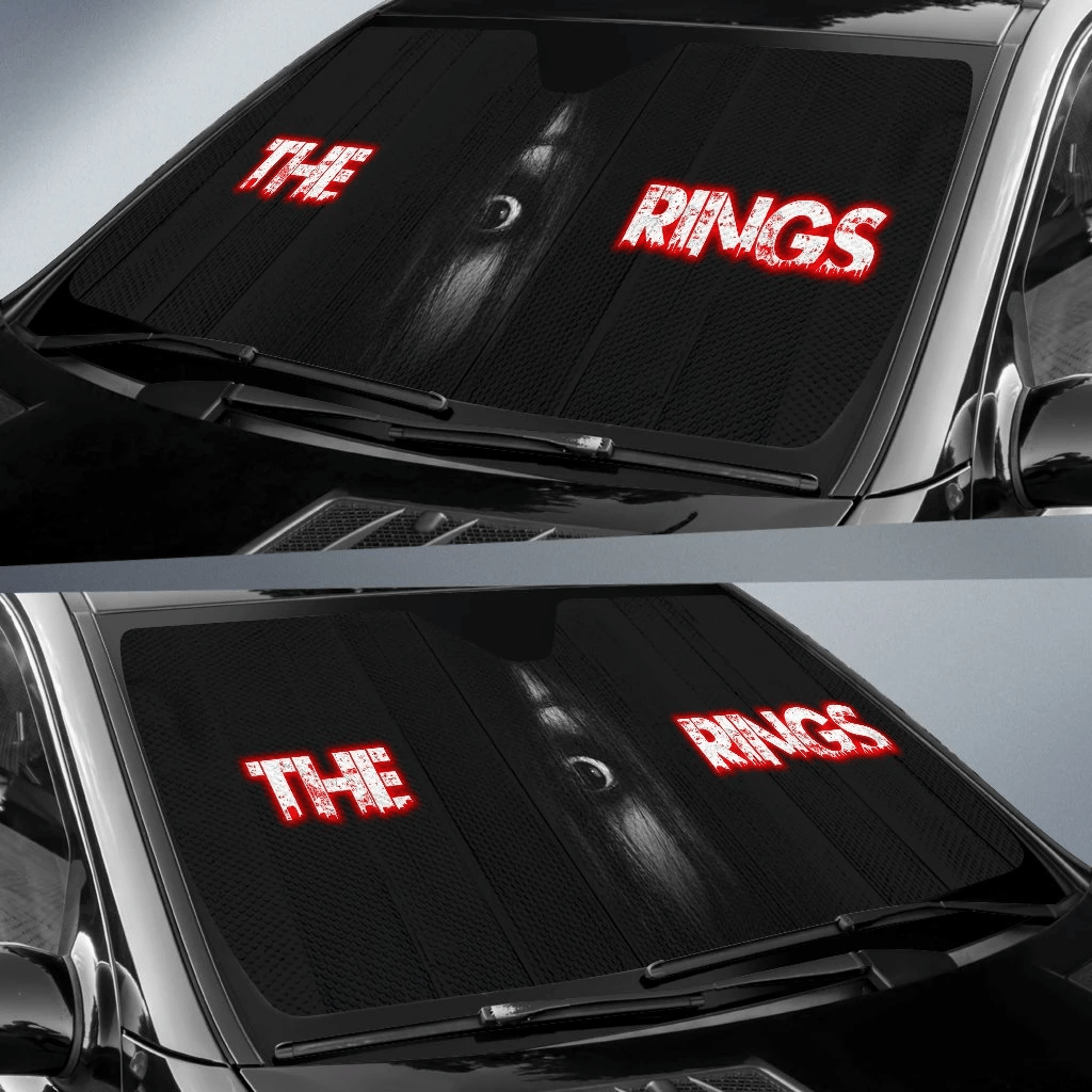 Horror The Rings Windshield Shade The Rings Eye Black White Car Sun Shade Horror The Rings Car Sun Shade