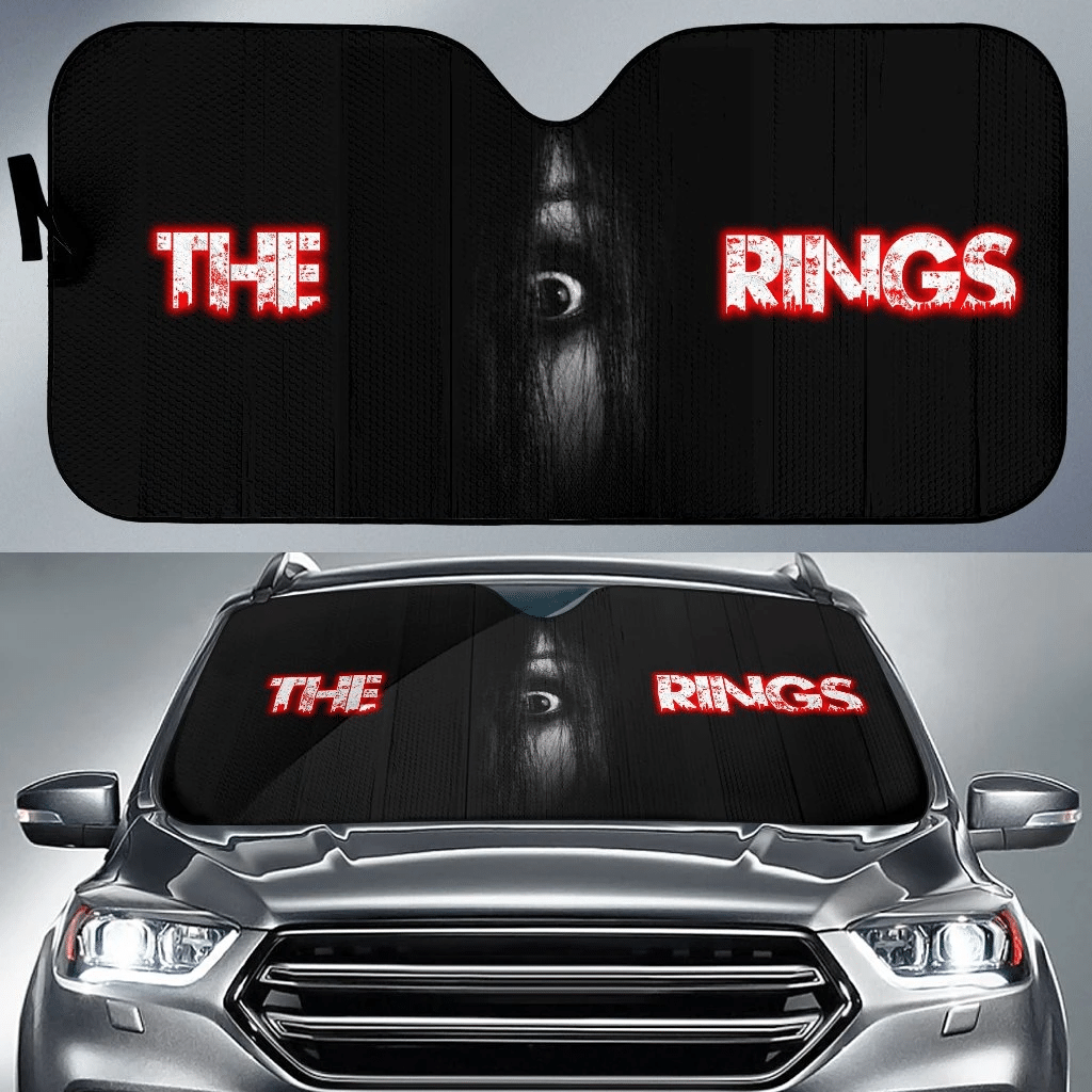 Horror The Rings Windshield Shade The Rings Eye Black White Car Sun Shade Horror The Rings Car Sun Shade