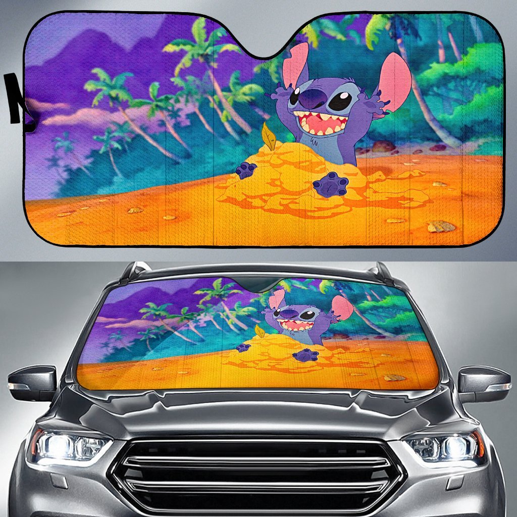  DN Stitch Windshield Shade DN Stitch On The Beach Car Sun Shade DN Stitch Car Sun Shade