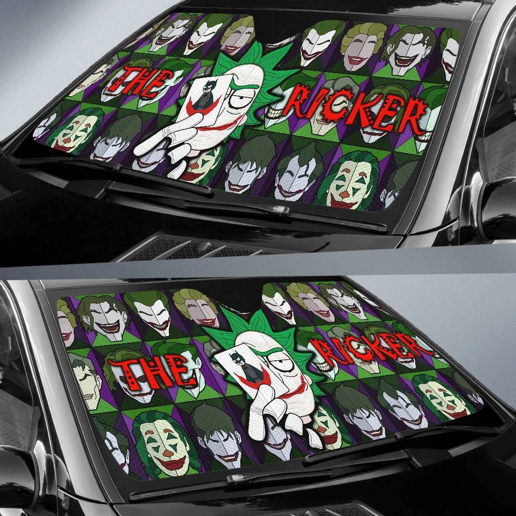 Rick And Morty Windshield Shade The Ricker Rick Cosplay Joker Car Sun Shade Rick And Morty Car Sun Shade