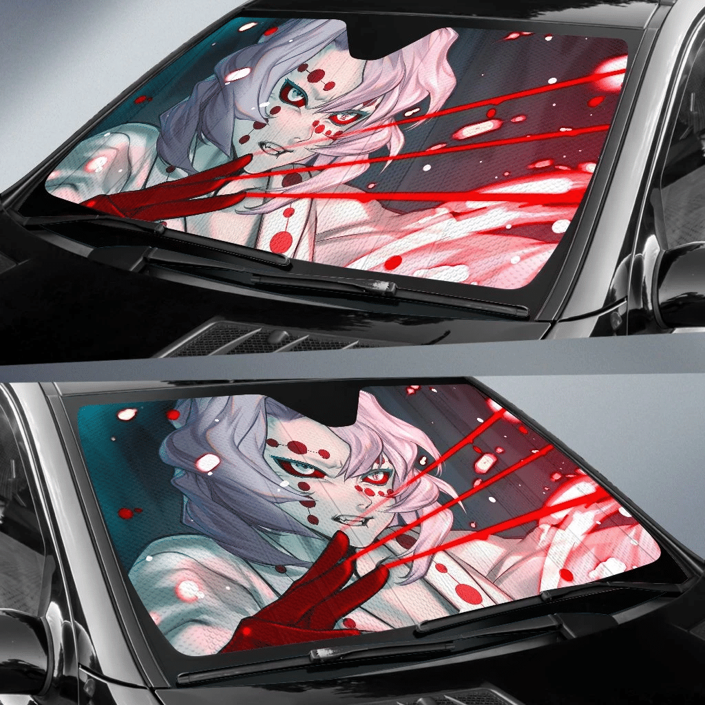  Demon Slayer Windshield Shade Rui 12 Demon Moons Fighting Car Sun Shade Demon Slayer Car Sun Shade