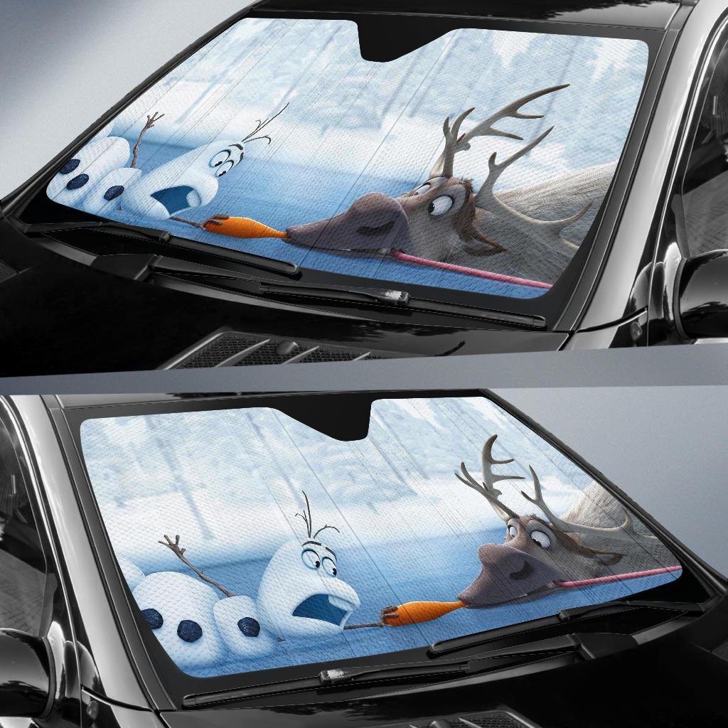  DN Frozen Windshield Shade Olaf And Sven Car Sun Shade DN Frozen Car Sun Shade