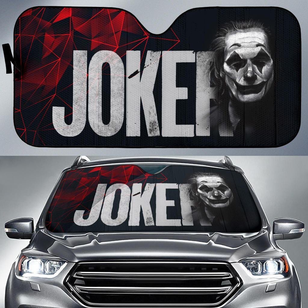  DC Joker Windshield Shade DC Joker Sad Black Car Sun Shade DC Joker Car Sun Shade