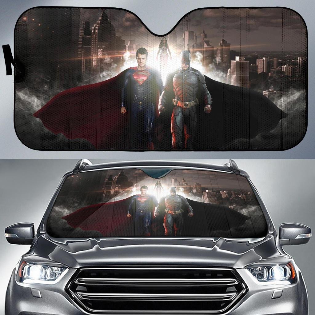  DC Windshield Shade Batman And Superman Fight Car Sun Shade DC Car Sun Shade