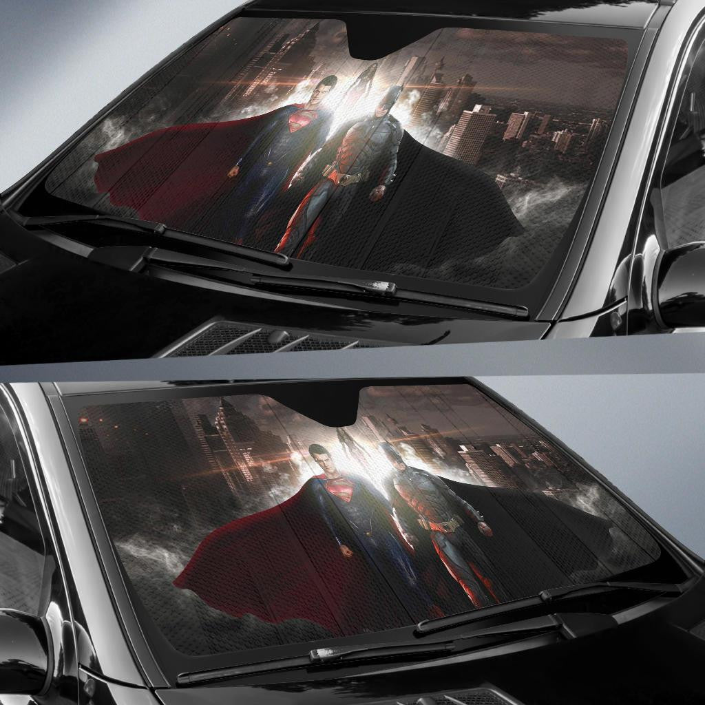  DC Windshield Shade Batman And Superman Fight Car Sun Shade DC Car Sun Shade