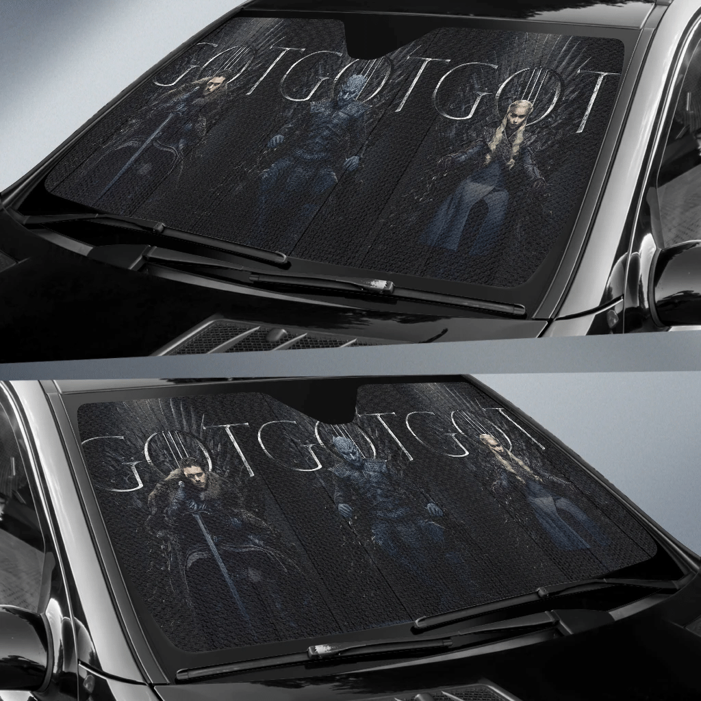 GOT Windshield Shade Daenerys Jon Snow Night King On The Throne Car Sun Shade GOT Car Sun Shade