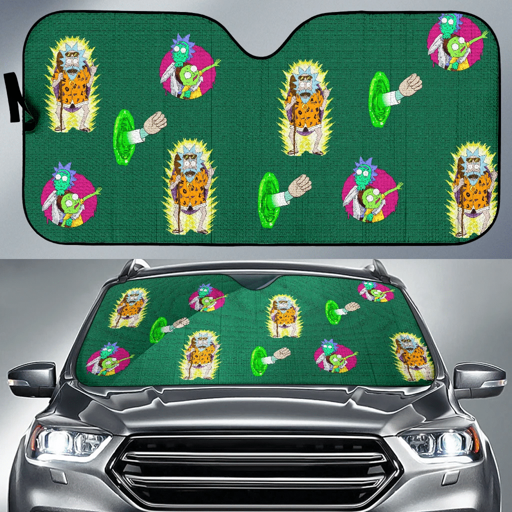 Rick And Morty Windshield Shade Rick And Morty Cross Over Dragon Ball Pattern Car Sun Shade Rick And Morty Car Sun Shade