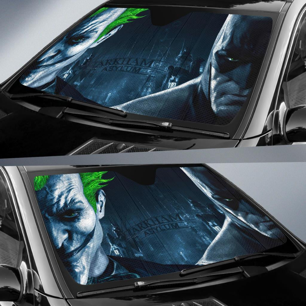  DC Windshield Shade Batman And Joker Arkham Asylum Car Sun Shade DC Car Sun Shade