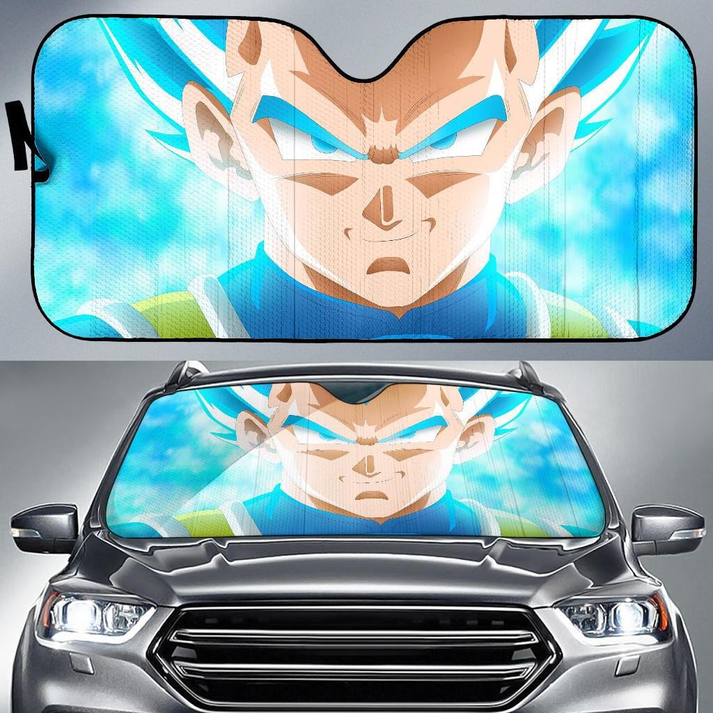 Dragon Ball Windshield Shade Super Saiyan Vegeta Blue Car Sun Shade Dragon Ball Car Sun Shade