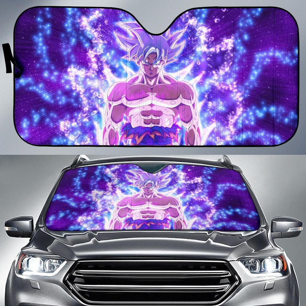 Dragon Ball Windshield Shade Ultra Instinct Goku Dragon Ball Purple Car Sun Shade Dragon Ball Car Sun Shade