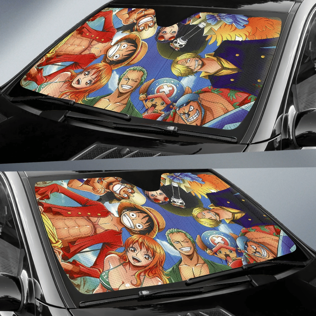 One Piece Windshield Shade Luffy Sanji Zoro Tony Car Sun Shade One Piece Car Sun Shade