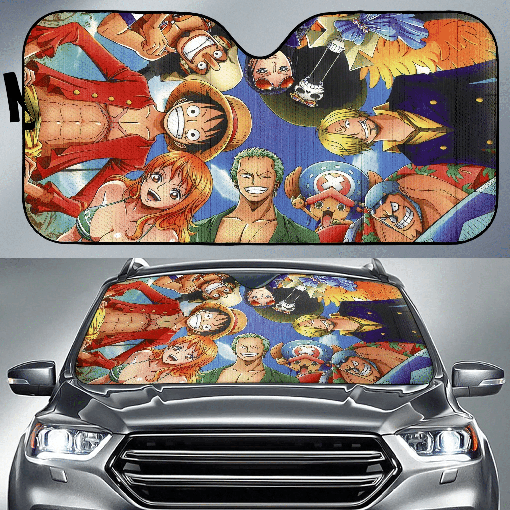 One Piece Windshield Shade Luffy Sanji Zoro Tony Car Sun Shade One Piece Car Sun Shade