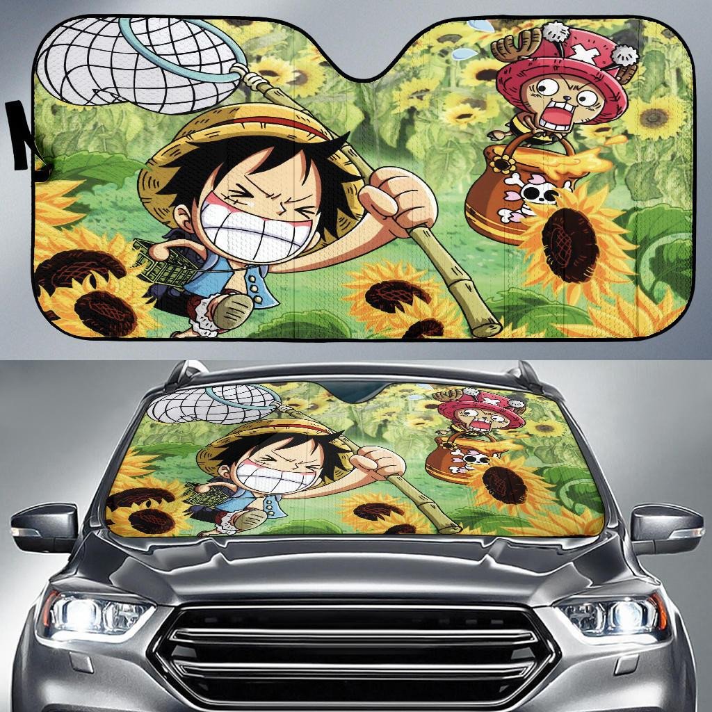 One Piece Windshield Shade Luffy Summer Car Sun Shade One Piece Car Sun Shade