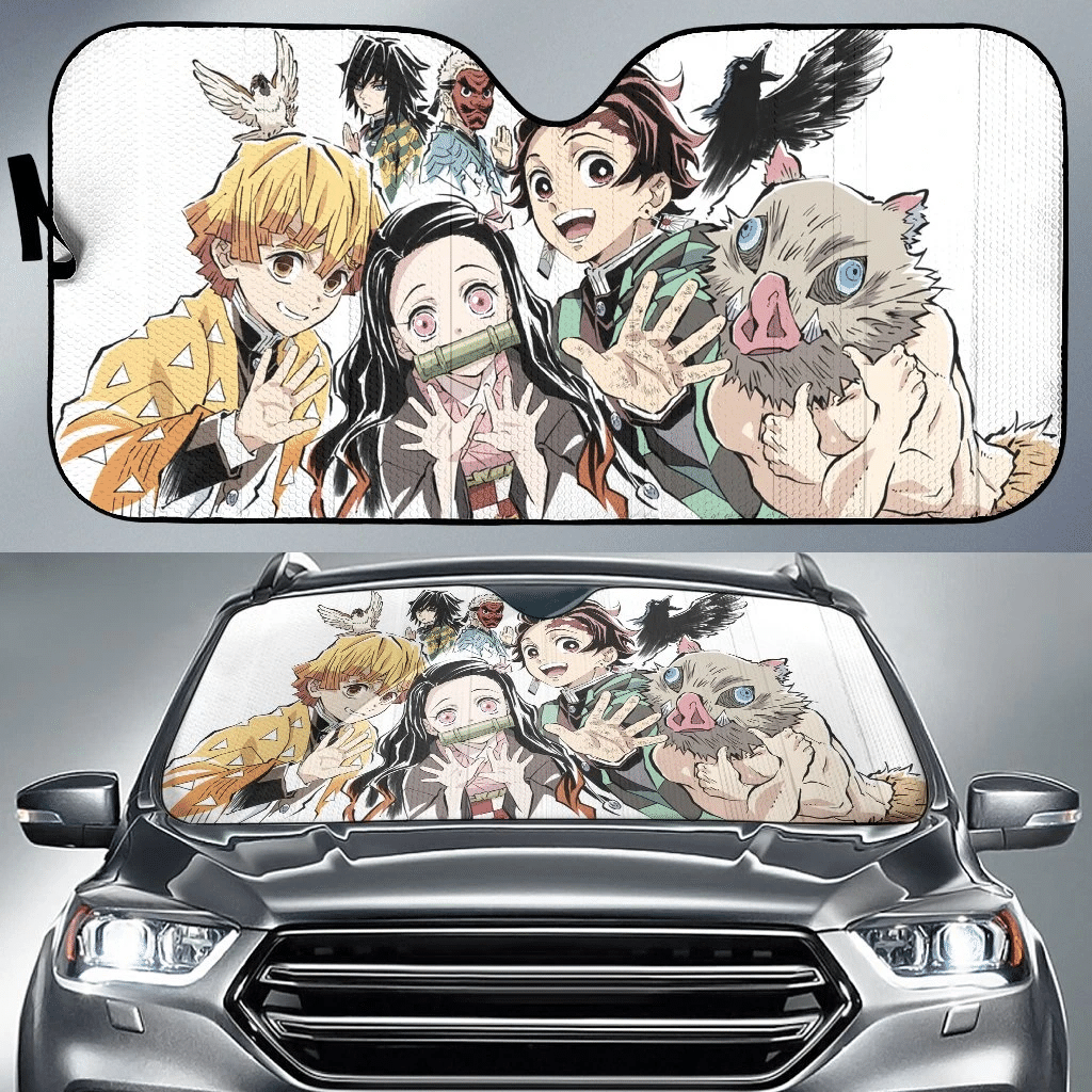  Demon Slayer Windshield Shade Demon Slayer Characters Car Sun Shade Demon Slayer Car Sun Shade